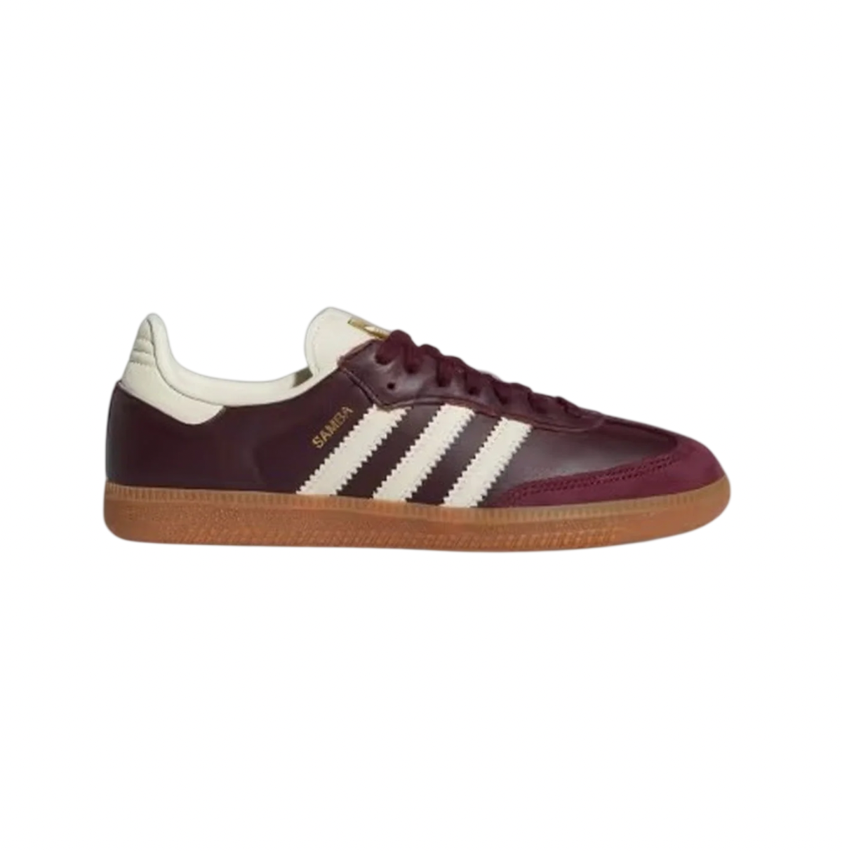 adidas samba maroon gold metallic