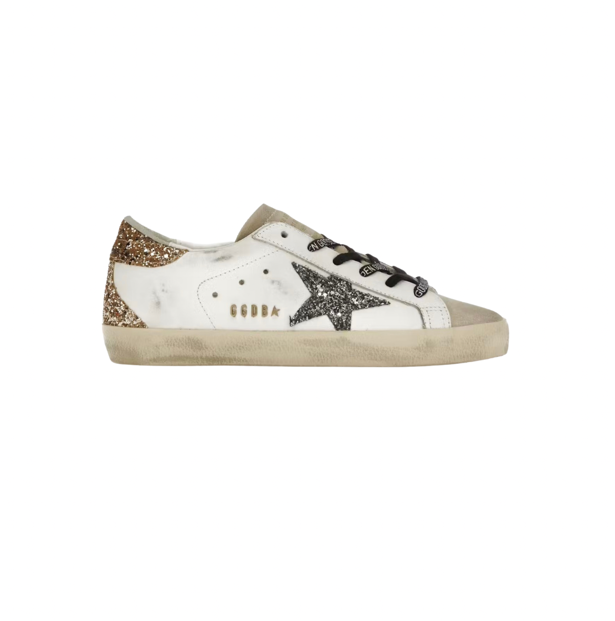 Golden Goose Super-Star White Silver Gold